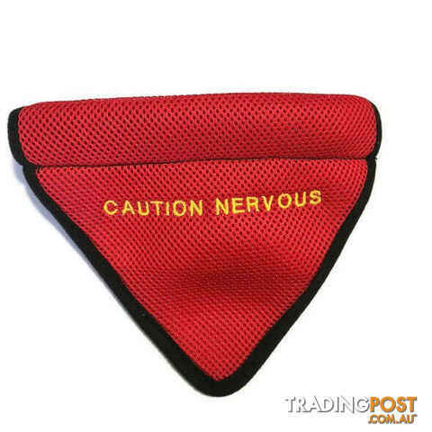 Bandana - "Caution Nervous" - Moondidley Pets - MDPBANCAUL