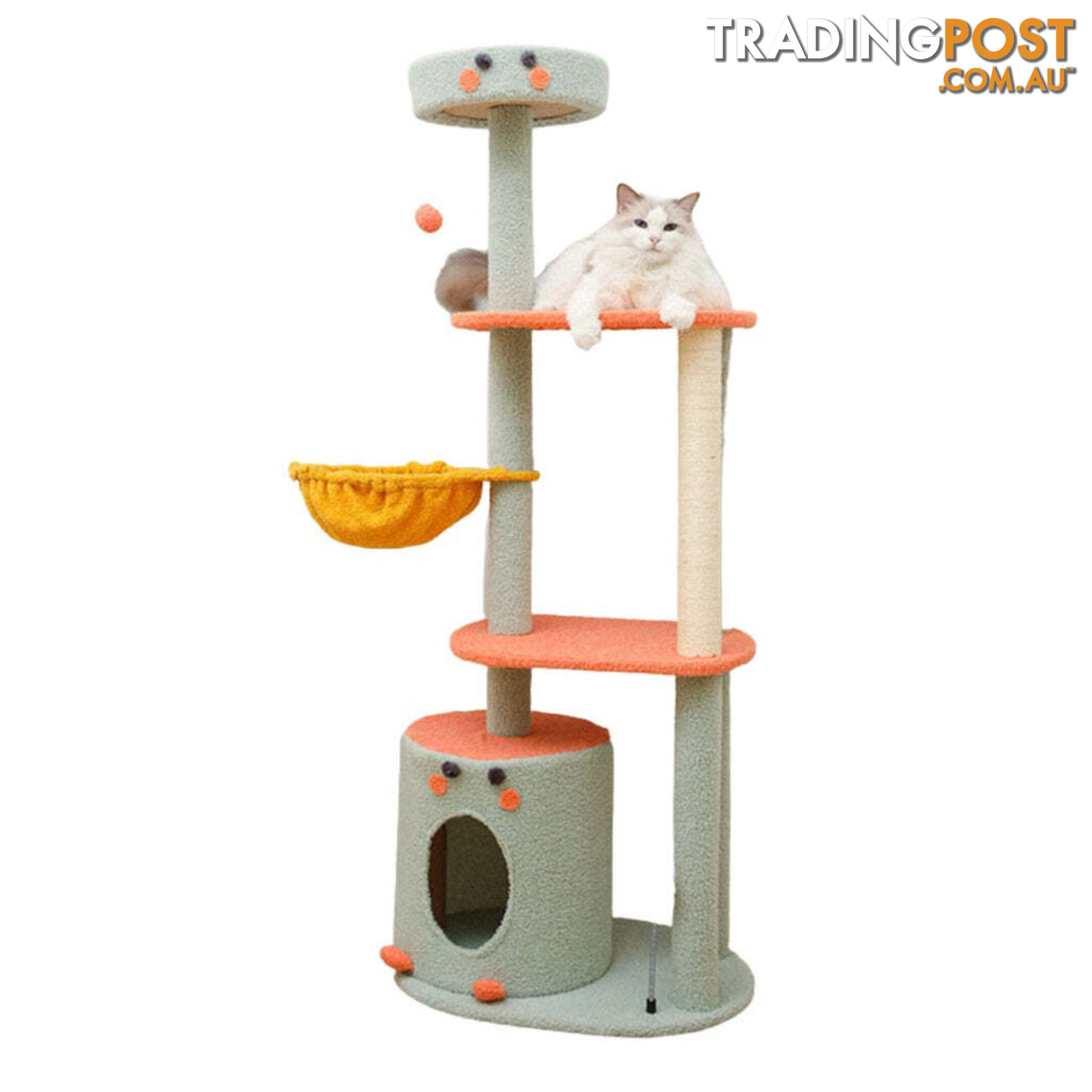 Floofi 143cm Dinosaur Cat Condo Cat Tree Green - V227-3331641028520