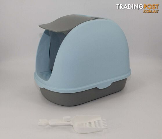 YES4PETS Portable Hooded Cat Toilet Litter Box Tray House with Handle and Scoop...