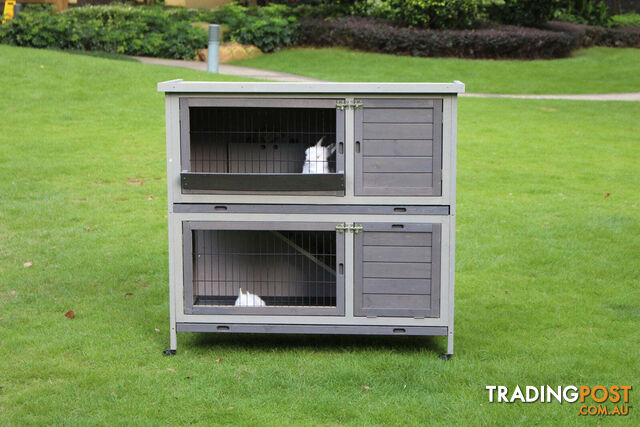 YES4PETS 110cm XL Double Storey Rabbit Hutch Guinea Pig Cage , Ferret Cat cage W...
