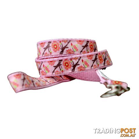 Cherry Blossom Dog Lead / Leash - Hand Made by The Bark Side - TBSLDCHE20.12