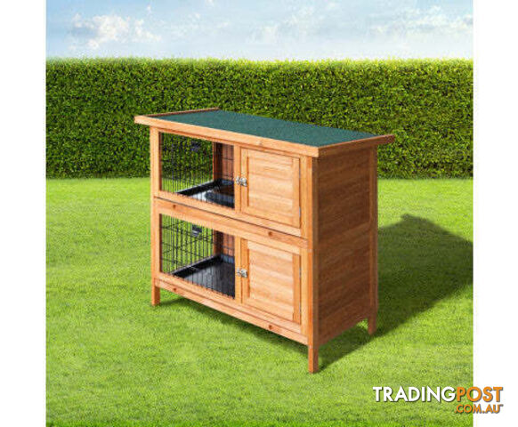 i.Pet 2 Storey Wooden Rabbit Hutch - PET-GT-RHT1240