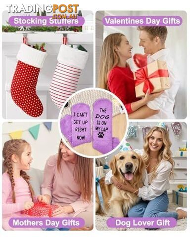 Funny Cozy Socks for Dog Lovers, Perfect Christmas, Birthday, Gifts for Mom,...