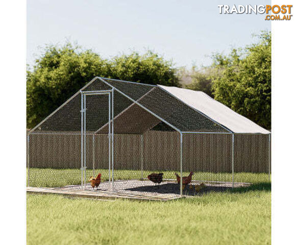 i.Pet Chicken Coop Cage Rabbit Run Hutch Large Walk In Hen House with Cover - PET-CHICK-CAGE-B-3X4