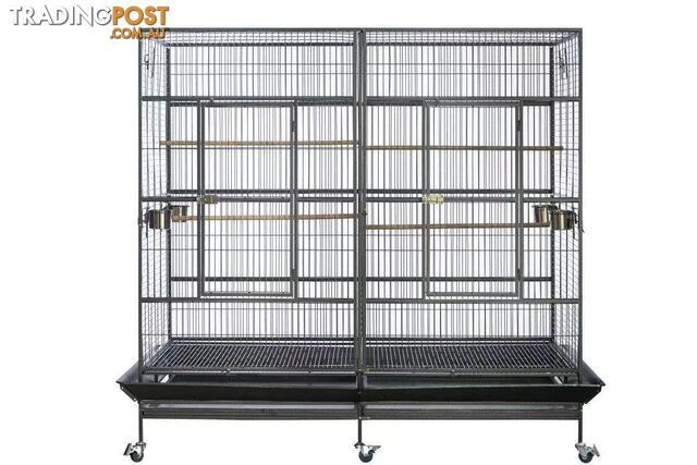 YES4PETS XXXL 195cm Bird Cage Pet Parrot Aviary Perch Castor Wheel - V278-B069 - photo 3 of 5