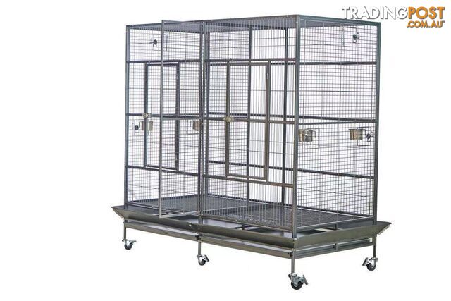 YES4PETS XXXL 195cm Bird Cage Pet Parrot Aviary Perch Castor Wheel - V278-B069