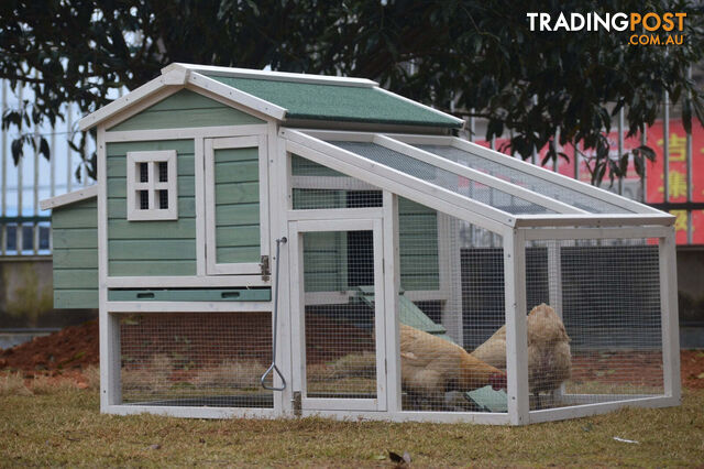 YES4PETS Green Large Chicken Coop Rabbit Hutch Ferret Guinea Pig Cage Hen Chook...