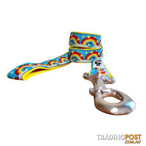 Rainbow Dog Lead / Dog Leash - Hand Made by The Bark Side - TBSLDRAIRED251.2