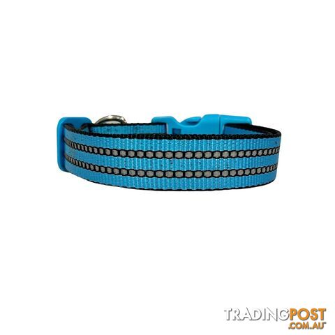 Reflective Dog Collar - Hand Made by The Bark Side - TBSREFLGEORG