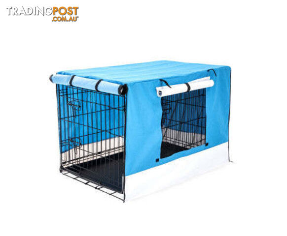 Paw Mate Wire Dog Cage Foldable Crate Kennel with Tray + Cover Combo - V274-PET-WCCV48-PK