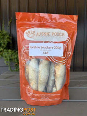 Sardine Snackers 200g - Aussie Pooch - APSARSNA