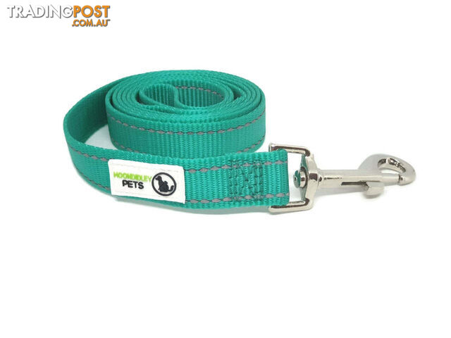 60cm to 10m Long Nylon w/Reflective Stitching Dog Lead - Moondidley Pets - MDPLDREFBLK203