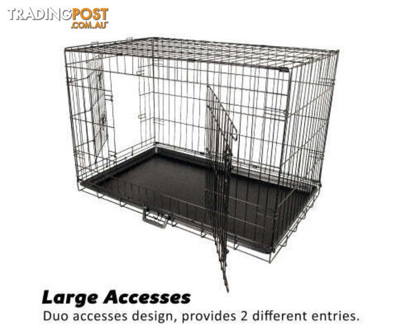 Paw Mate Wire Dog Cage Foldable Crate Kennel with Tray - V274-PET-WC30