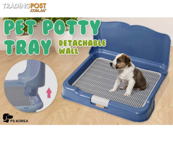 PS KOREA Dog Potty Tray Training /Toilet with Detachable Wall - V274-PET-POTT2-BU