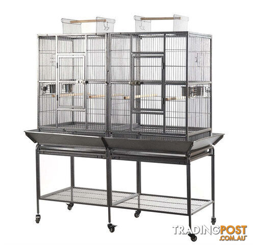 YES4PETS XL 184 cm Bird Cage Pet Parrot Aviary Perch Castor Wheel Removable...