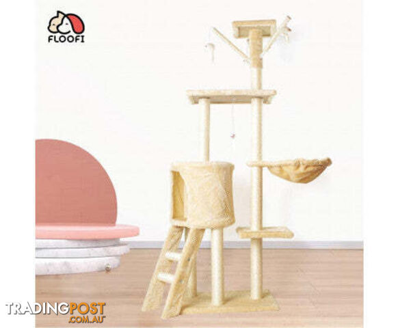 Floofi 138cm 5 Layer Plush Cat Condo Cat Tree - V227-3331641027080