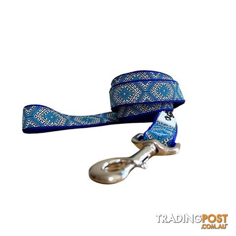 Aztec Dog Lead Leash: Pink Blue - Hand Made by The Bark Side - TBSLDAZTDPNK201.5 - photo 3 of 7
