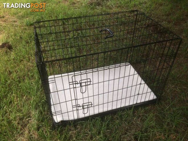 YES4PETS 36' Metal Collapsible Dog Cat Crate Cage Cat Carrier With Pet Mat -...