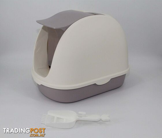 YES4PETS Portable Hooded Cat Toilet Litter Box Tray House with Handle and Scoop...