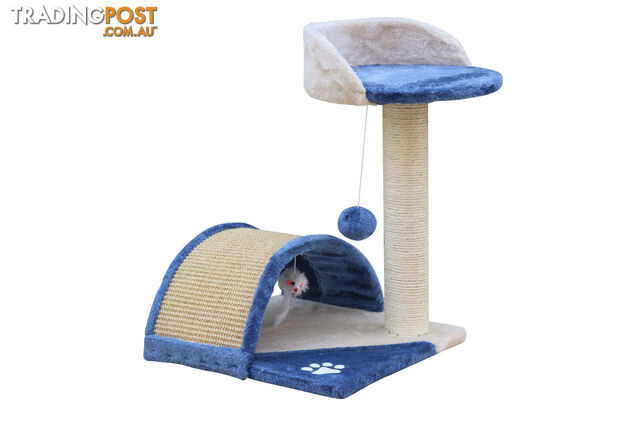 YES4PETS 50 cm Cat Scratching Post Tree Scratching Pole Climbing Post-Blue -...