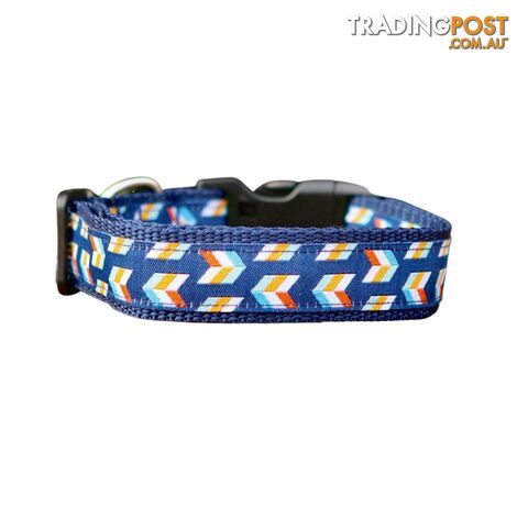 Herringbone Dog Collar - Hand Made by The Bark Side - TBSHERMEDDPNK - photo 2 of 10