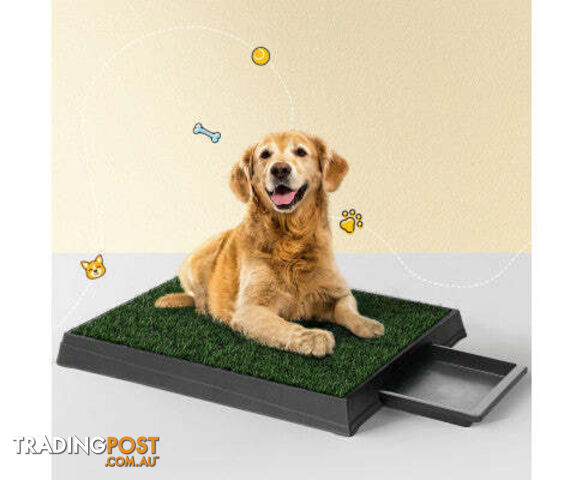 i.Pet Pet Training Pad With Tray Grass Mat - PET-PAD-GRASSX2