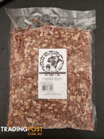 Bogan Biltong Pet Mince 1.5kg â Local NT Topside Mince