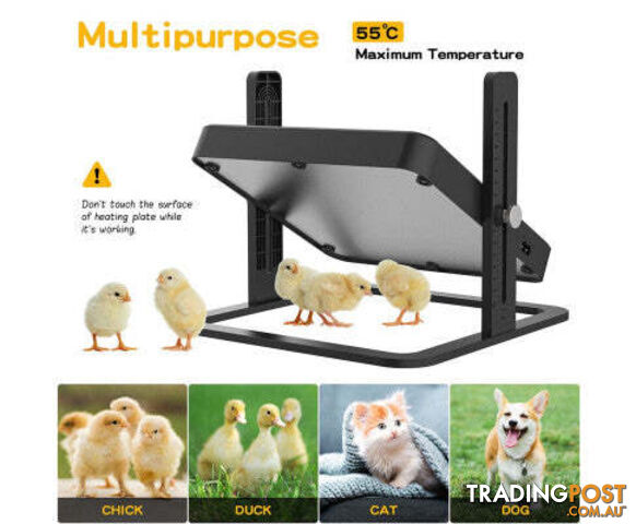 13W Chick Brooder Heating Plate 27x27cm Chicken Coop Heater Duck Poultry Warmer - V201-EGG0013BL8AU
