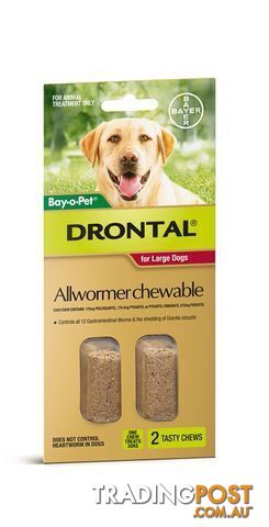 Drontal Dog 35Kg Chewable 2S - Allwormer - WPS-DHD0140