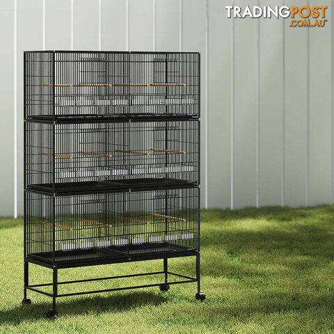 i.Pet Bird Cage 175cm Large Aviary - PET-BIRDCAGE-6CAGE-BK