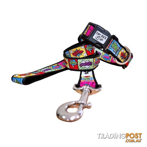 Comic Mania Dog Collar - Hand Made by The Bark Side - TBSCOMXSPNK - photo 4 of 10