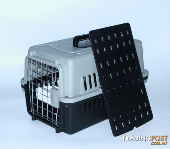YES4PETS Small Dog Cat Crate Pet Airline Carrier Cage With Bowl and Tray-Black -...