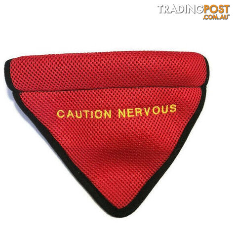 Bandana - "Caution Nervous" - Moondidley Pets - MDPBANCAUS