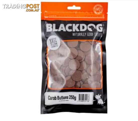 Carob Buttons Dog Treats 250g - Blackdog - WPS-DTB0615