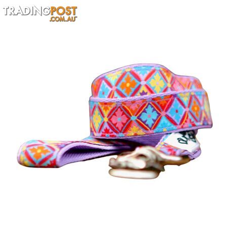 Purple Geometric Dog Lead / Dog Leash - Hand Made by The Bark Side -...