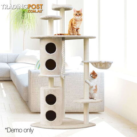 YES4PETS 170cm XL Multi Level Cat Scratching Post Tree Post House Tower-Beige -...