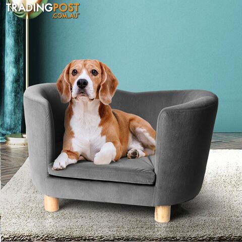 Luxury Elevated Sofa Anti-slip Raised Dog Cat Beds Couch Kitten Lounge PaWz - WB-PT1092-S-GY