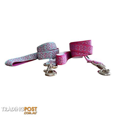 Geometric Flower Dog Lead / Leash - Hand Made by The Bark Side -...