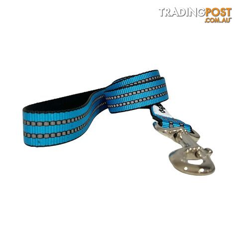 Reflective Dog Lead / Leash - Hand Made by The Bark Side - TBSLDREFAQU251.8 - photo 1 of 10