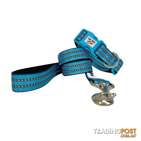 Reflective Dog Lead / Leash - Hand Made by The Bark Side - TBSLDREFAQU251.8 - photo 5 of 10
