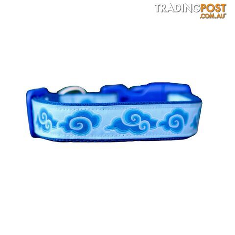 Cloud Dog Collar - Hand Made by The Bark Side - TBSCLDXSYEL