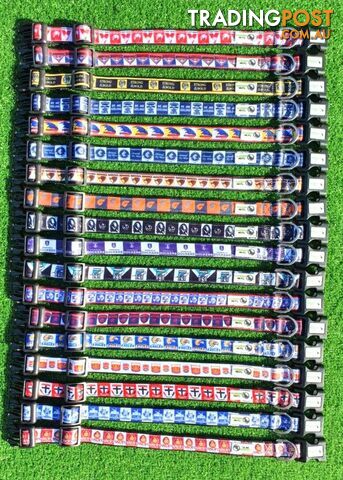 AFL Dog Collars, Footy - Aussie Rules - Moondidley Pets - MDPCOLAFLLGC