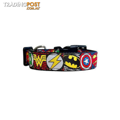 Superhero Dog Collar - Hand Made by The Bark Side - TBSHEROLGERED