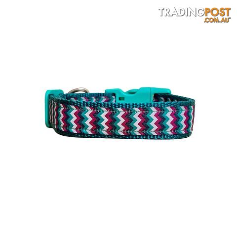 Chevron Dog Collar - Hand Made by The Bark Side - TBSCHESMLOTT - photo 3 of 15