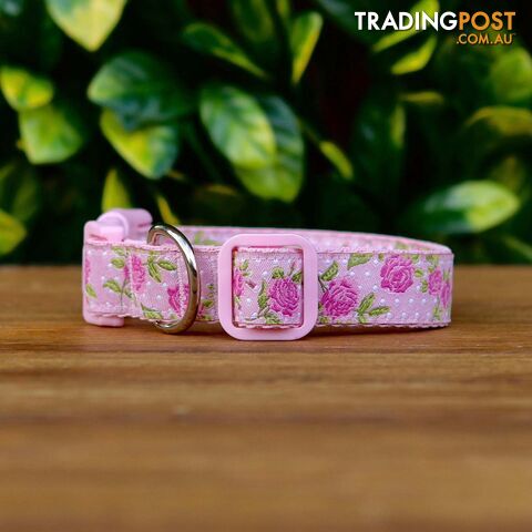 Rose Dog Collar - Hand Made by The Bark Side - TBSROSXSPNK - photo 4 of 10