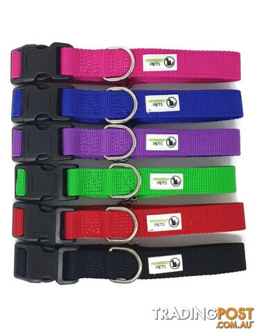 100% Pure Bamboo Fibre Dog Collar Plastic Buckle - Moondidley Pets - MDPCOLBAMBXSPNK