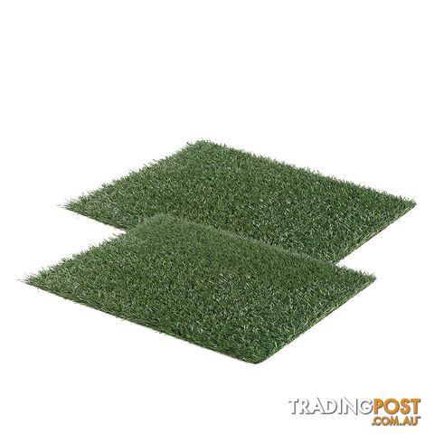 2 Grass Mat 58.5cm x 46cm for Pet Dog Potty Tray Training Toilet -...