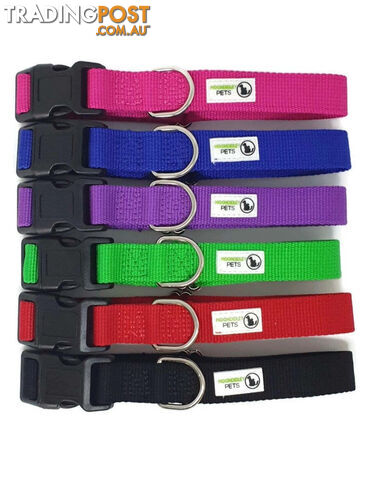 100% Pure Bamboo Fibre Dog Collar Plastic Buckle - Moondidley Pets - MDPCOLBAMLPNK