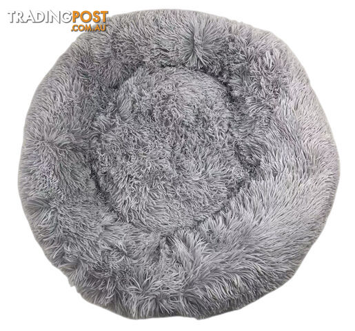 YES4PETS Medium Round Calming Plush Cat Dog Bed Comfy Puppy Fluffy Bedding...