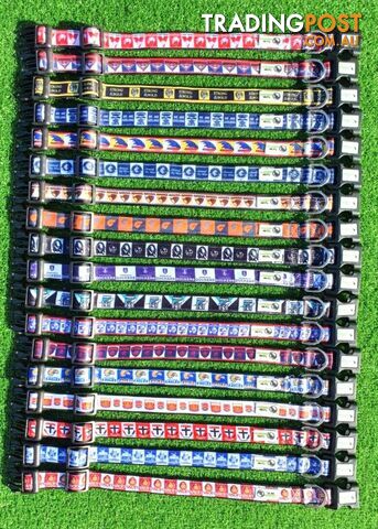 AFL Dog Collars, Footy - Aussie Rules - Moondidley Pets - MDPCOLAFLSCM